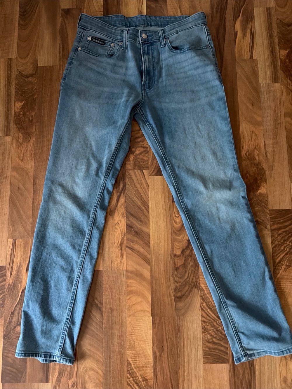 Calvin Klein Slim Straight Light Blue Denim Jeans